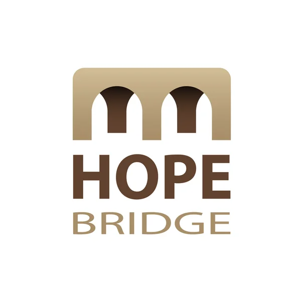 Hoffnung Brücke abstrakte Ikone — Stockvektor