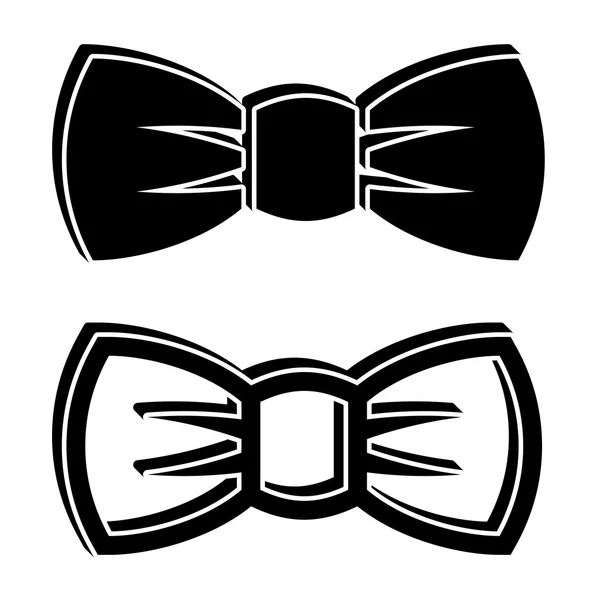 3D bow tie black symbols — Stock Vector