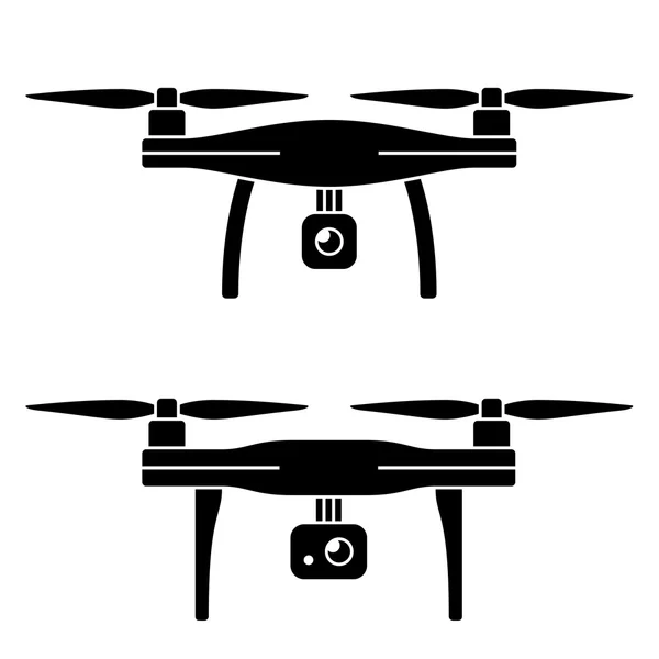 RC drone Quadkoptera z aparatu — Wektor stockowy