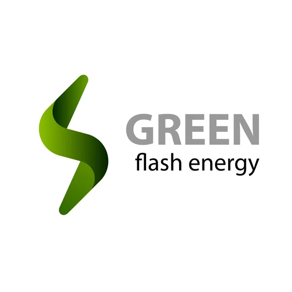 Ikona zielona energia błysk — Wektor stockowy