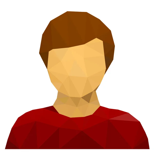Triangular male user avatar icon — Stock Vector