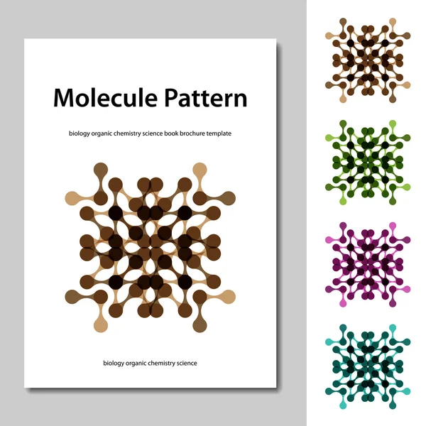 Шаблон брошури молекулярної науки Ліцензійні Стокові Ілюстрації
