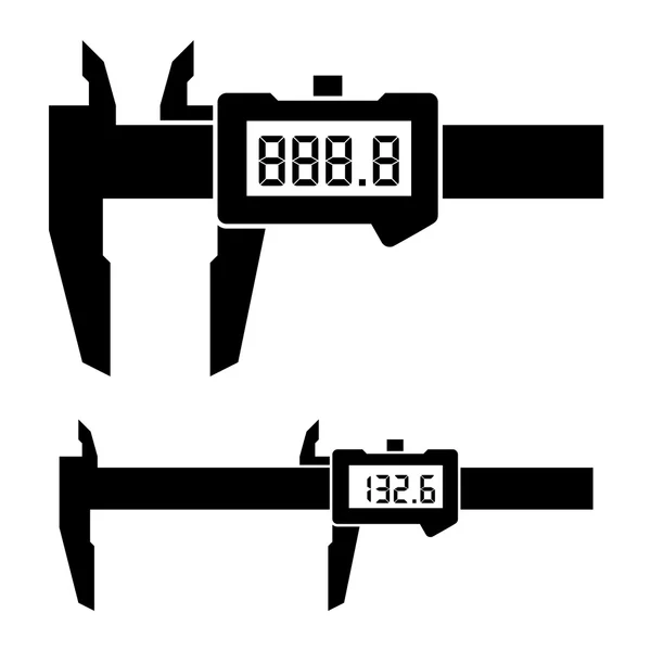 Vernier digital eletrônico do calibre do micrômetro do calibre do LCD —  Vetores de Stock