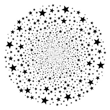 siyah yuvarlak yıldız yıldız patlaması