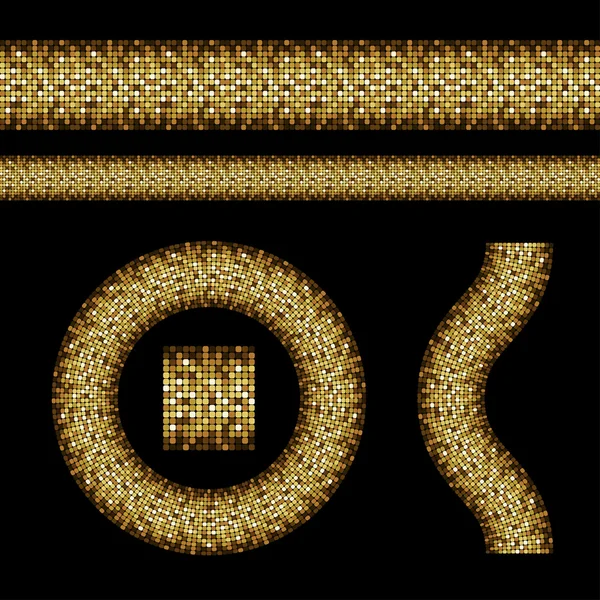 Patrón inconsútil punteado dorado — Vector de stock