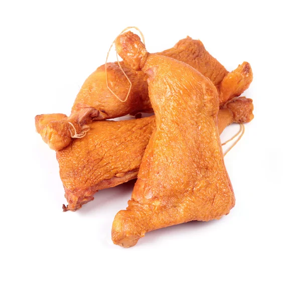 Smoked chicken on a white background — Stock Photo, Image