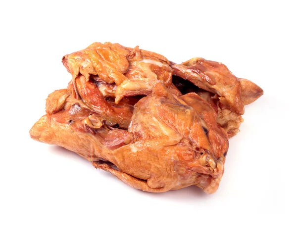 Smoked chicken on a white background — Stock Photo, Image