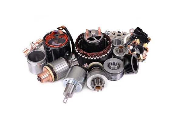 araba parçaları kompresör beyaz arka plan ayrılmış