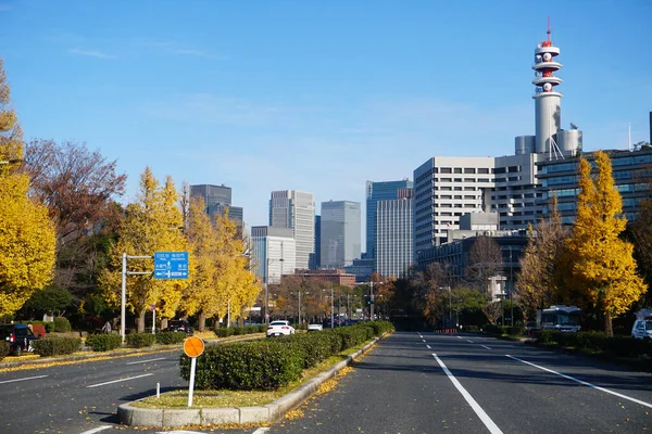 Herfst in Chiyoda stad Tokyo Japan — Stockfoto