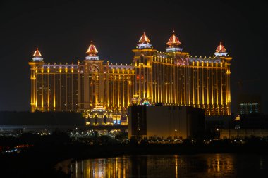 Banyan Tree Macau Kumarhanesi ve Hotel Night View Stok Fotoğrafları Stok Resimleri