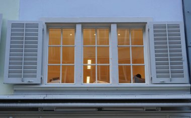 Cafe penceresi Zürih İsviçre Stok Fotoğrafları Stok Resimleri