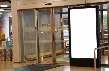 Havalimanı Menkul Kıymetler Borsasında Boş İlan Panosu Resimleri Stok Resimleri