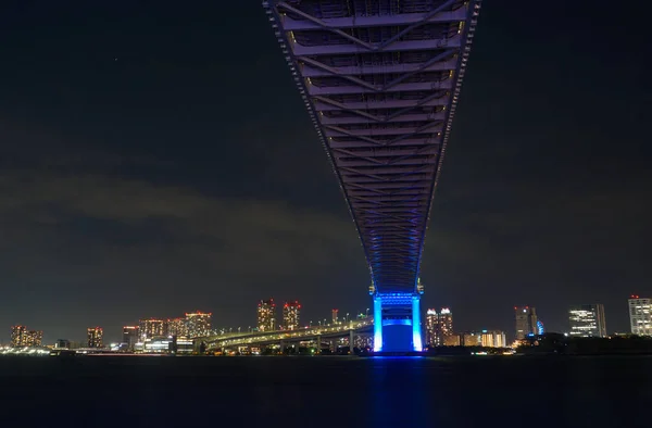 Rainbow Bridge Night Tokyo Giappone Foto D'archivio Immagini di scorta — Foto Stock