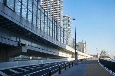 Toyosu Köprüsü Yaya Yolu Tokyo Stok Fotoğrafları Stok Resimleri