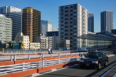 Tsukiji Köprüsü Tokyo Yolu Japon Stok Fotoğrafları Stok Resimleri