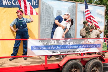 Gaziler Parade Float onur 70 İkinci Dünya Savaşı yıldönümü