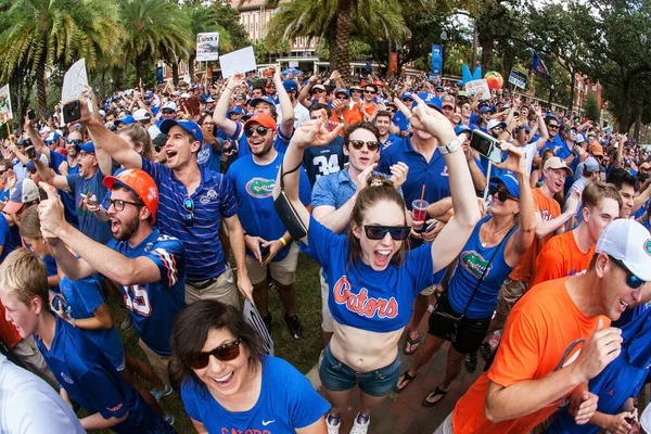 Gainesville Eua Outubro 2019 Uma Enorme Multidão Fãs Universidade Flórida — Fotografia de Stock