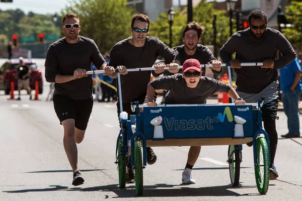 Team Push Home Cremade Bed Bed Race Event Beneift Charity — Stock Fotó