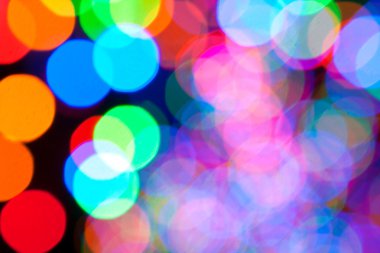 Renkli Holiday Lights Bokeh arka plan oluşturun