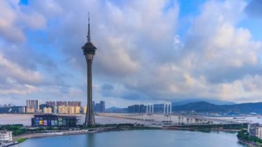 Macau kule ve Macau köprü Simgesel Yapı yer Of Macau Çin (yakınlaştırma)