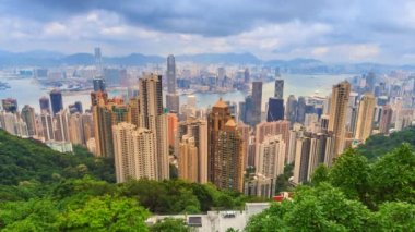 Hong Kong Cityscape High Viewpoint Of The Victoria Peak Time Lapse