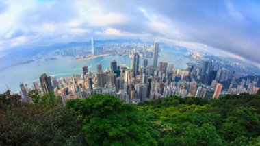 Hong Kong Cityscape High Viewpoint Of The Victoria Peak Time Lapse