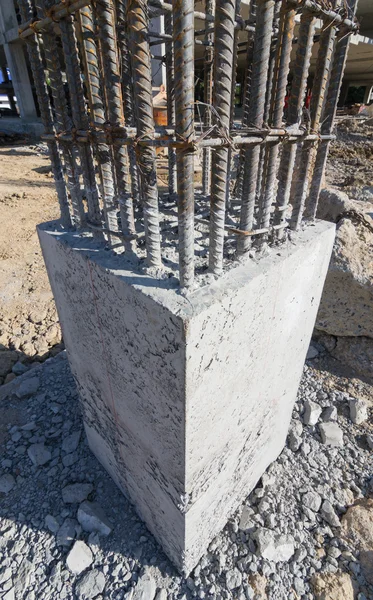 Cement prop in  building construct site — Stock Photo, Image