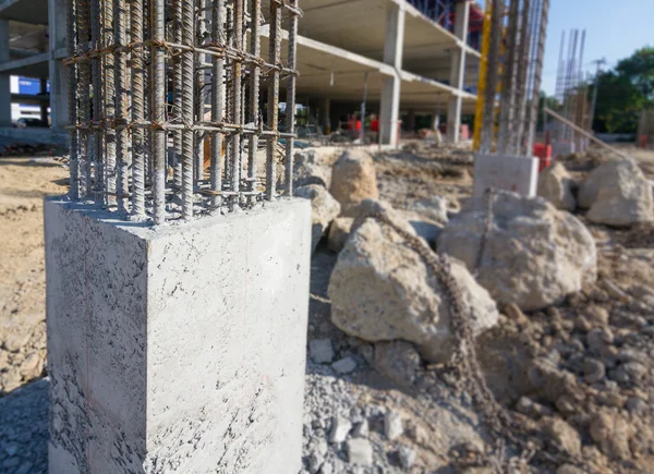 Cement prop in  building construct site — Stock Photo, Image