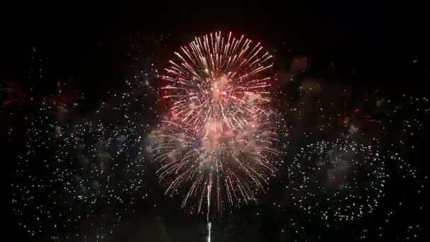 Hermosos fuegos artificiales — Vídeos de Stock