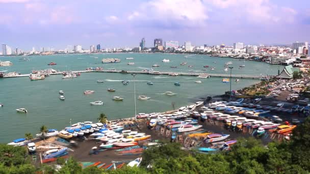 Czas wygaśnięcia Pattya City Beach Chonburi, Tajlandia — Wideo stockowe