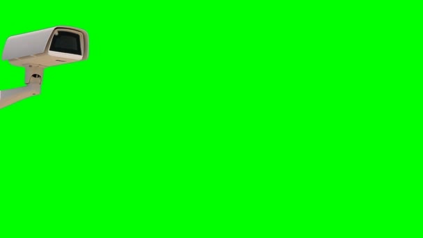 Cctv Überwachungskamera Green Screen (Schwenkbild)) — Stockvideo