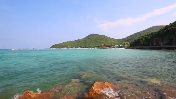 Tien Beach på ön Koh Larn Chonburi Thailand — Stockvideo