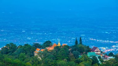 Zaman atlamalı Wat Phra bu DOI Suthep dağ Chiang Mai, Tayland