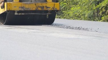 Buharlı silindir motor yapı yol asfalt Lane asfalt