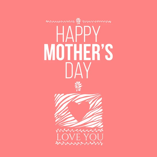 Ευτυχισμένη ημέρα της μητέρας πλαίσιο κάρτα με σκίτσο χειροποίητα floral στοιχεία. — Διανυσματικό Αρχείο