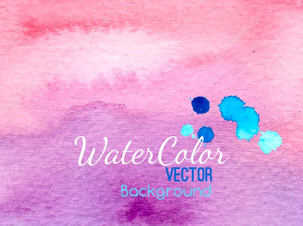 Watercolor blue violet colorful banner background for textures and backgrounds. Vector