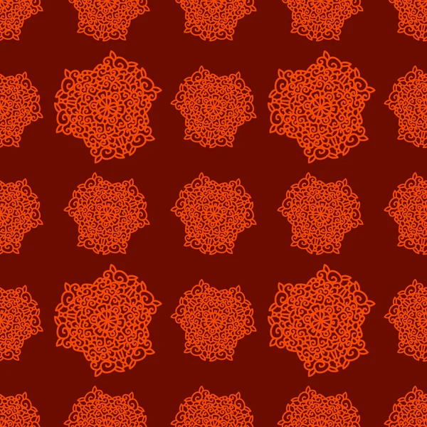 Patrón floral sin costura rojo — Vector de stock