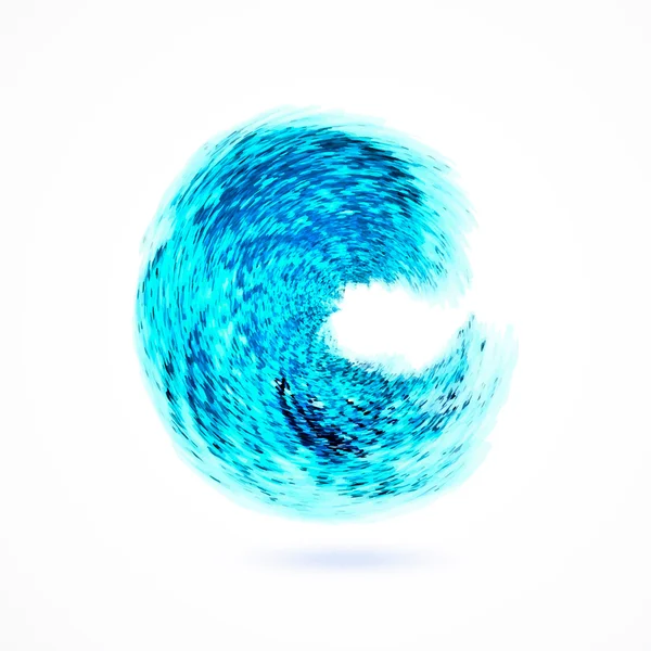 Icono de círculo abstracto de negocio azul . — Vector de stock