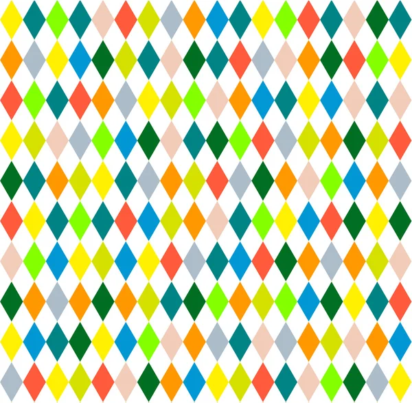 Harlequin seamless background with rhombus — Stock Vector