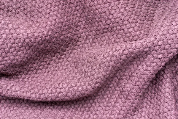 Zerknitterte Rosa Wollstoff Textur Hintergrund — Stockfoto