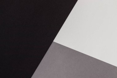 Soyut geometrik kağıt arka plan. Siyah, beyaz ve gri renkler.