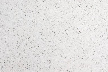 Siyah lekeli beyaz ipek alçı. Duvarda sıvı duvar kağıdı var. Doku arkaplanı.