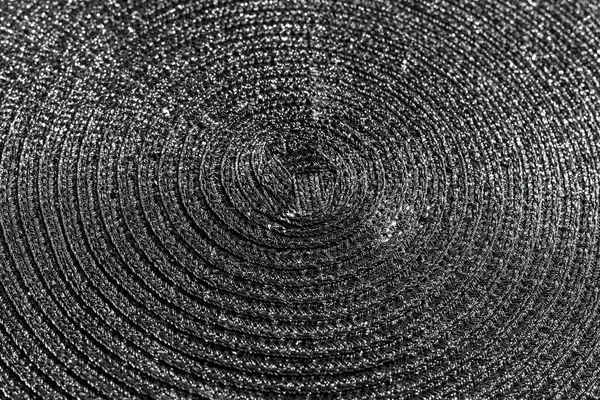 黑色闪亮的纺织品 圆形线 结构背景 — 图库照片