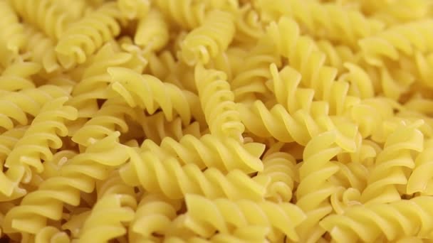 Pasta Italiana Fusilli Girar 360 Grados — Vídeos de Stock