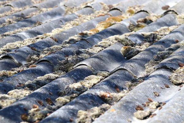 Old Asbestos Cement Panels Texture Background — Stock Photo, Image