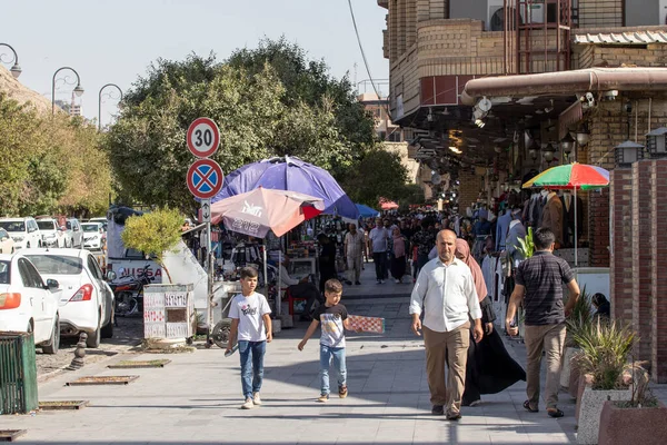 Eylül 2021 Erbil Irak Irak Kürdistan Bölgesi Nin Başkenti Kalabalık — Stok fotoğraf