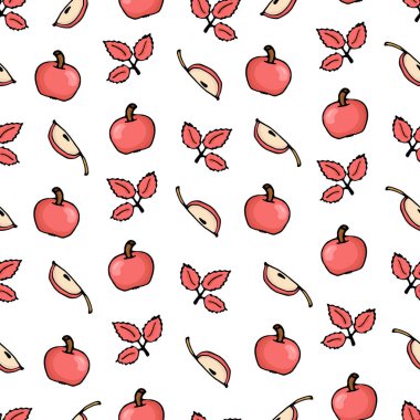 Sonbahar duvar kâğıdı. El çizimi. Çizgi film tarzında vektör illüstrasyonu.