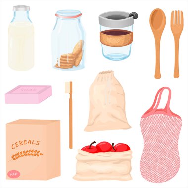 Sıfır boşa harcanmış hayat. Beyaz arkaplandaki izole vektör nesneleri. Çizgi film.