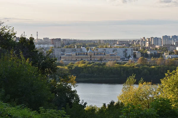 Nižnij Novgorod Pohled Přes Řeku — Stock fotografie