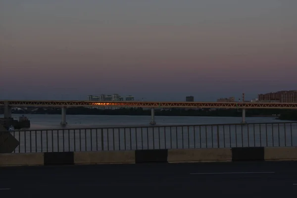 Amanhecer Sobre Volga Nizhny Novgorod — Fotografia de Stock